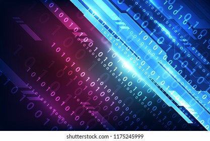 Abstract technology security data network system background, vector illustration