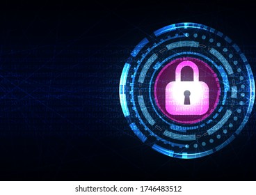 Abstract technology security design concept background, vector illustration design background