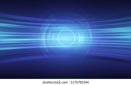 Abstract technology security on global network background, vector illustration