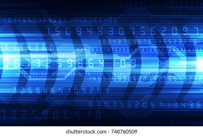 Abstract technology security on global network background, vector illustration