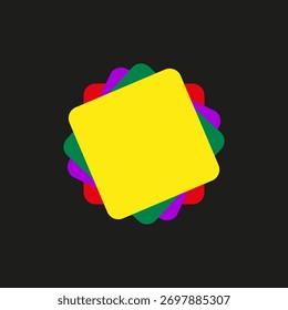 Abstract technology shape. Dynamic vector element. Blue orange swirl. Geometric clean structure. EPS 10.