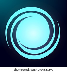 Abstract Technology shape. Geometric concept with gear shape. Stock vector illustration