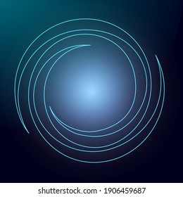 Abstract Technology shape. Geometric concept with gear shape. Stock vector illustration
