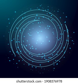 Abstract Technology shape. Geometric concept with gear shape. Stock vector illustration