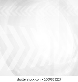 Abstract technology shape in grayscale neutral light vector background for business or science presentations or backdrops. EPS10.