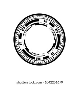 abstract technology silhouette design