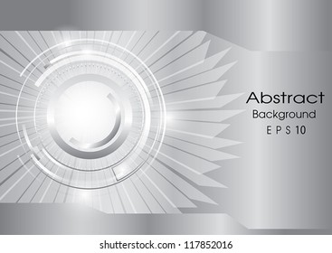 Abstract technology silver background, vector