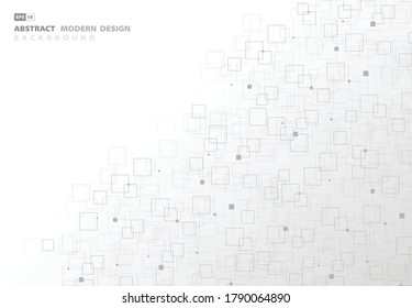 Abstract technology small square black pattern artwork background. Use for ad, poster, artwork, template design, cover, presentation. illustration vector eps10