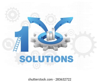 Abstract Technology Solution Graphic - Illustration