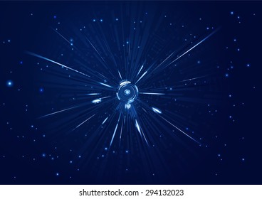 Abstract Technology Space Background, Vector Illustration
