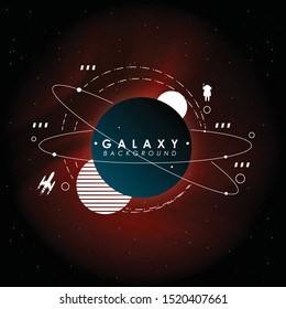 Abstract technology and space explorer background