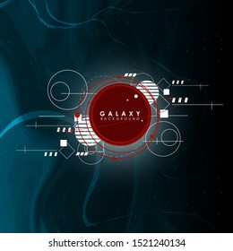 Abstract technology and space explorer background
