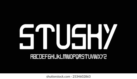 Abstract technology space font and alphabet. techno effect fonts designs. Typography digital sci-fi concept. vector illustration