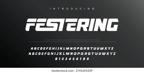 Abstract technology space font and alphabet. techno effect fonts designs. Typography digital sci-fi concept. vector illustration