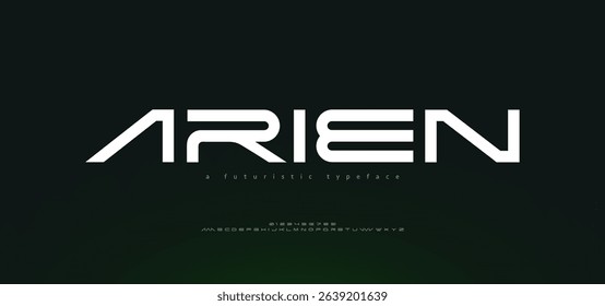 Abstract technology space font logo alphabet. techno and sport fonts. Typography digital sci-fi movie logos. vector illustration
