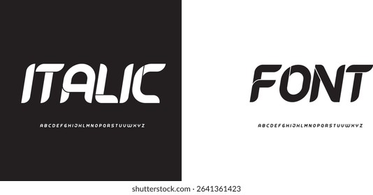 
Abstract technology space font logo alphabet. techno and sport fonts. Typography digital sci-fi movie logos. vector illustration 