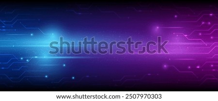 Abstract technology speed concept. Technology chip processor background circuit board blue technology background vector.	
