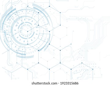 Abstract technology speed concept. vector background. Abstract technology circle blue innovation concept on a white background. Vector illustration. 