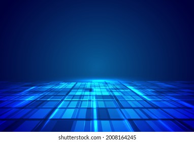 Abstract technology speed concept. vector background. Abstract technology circle blue innovation concept on a dark background. Vector illustration. 