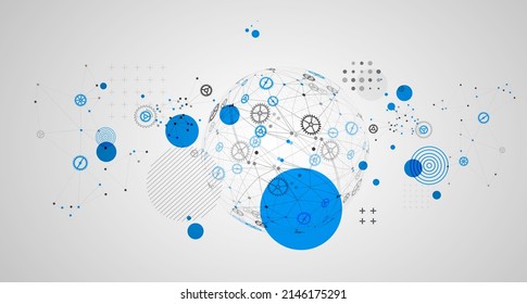 Abstract technology sphere background. Global network consept.