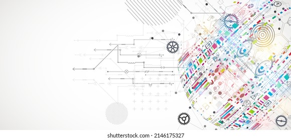 Abstract technology sphere background. Global network consept.