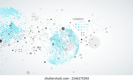 Abstract technology sphere background. Global network consept.