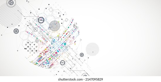 Abstract technology sphere background. Global network consept.