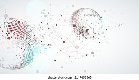Abstract technology sphere background. Global network consept.