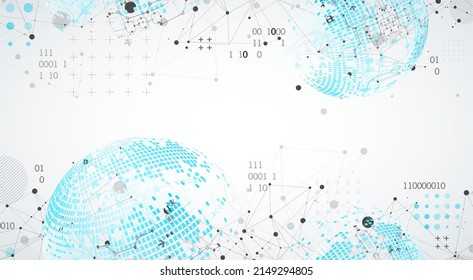 Abstract technology sphere background. Global network consept.