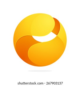 Abstract technology sphere logo. High quality vector template.
