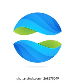 Abstract technology sphere logo. High quality vector template.
