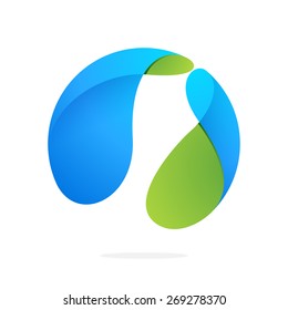 Abstract technology sphere logo. High quality vector template.
