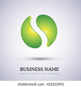 Abstract technology sphere logo. S letter logo. Vector design template elements for your application or company identity.