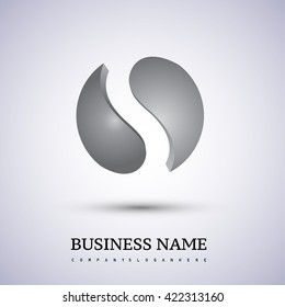 Abstract technology sphere logo. S letter logo. Vector design template elements for your application or company identity.