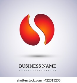 Abstract technology sphere logo. S letter logo. Vector design template elements for your application or company identity.