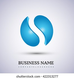 Abstract technology sphere logo. S letter logo. Vector design template elements for your application or company identity.