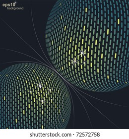 Abstract technology sphere vector background