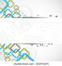 Abstract technology square background