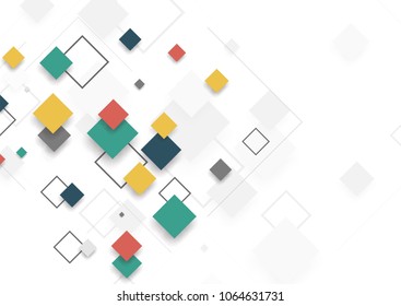 Abstract technology of squares concept. vector illustration background