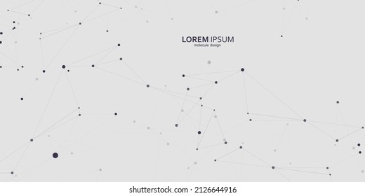 Abstract technology structure. Social internet biology vector. Polygonal low poly illustration. Polygonal nanotechnology concept