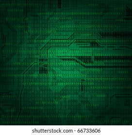abstract technology style background with detailed circuit board texture and numbers pattern. Eps10