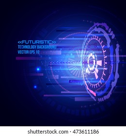Abstract technology telecoms innovation concept background, Futuristic interface, HUD, sci-fi vector background.