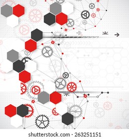 Abstract technology template background. Vector