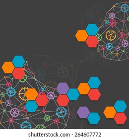 Abstract technology template background. Vector