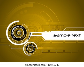 abstract technology text banner - vector
