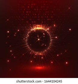 Abstract technology theme vector background. Eps10. Abstract futuristic vector background, dark art illustration