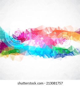 Abstract Technology Triangle  Background