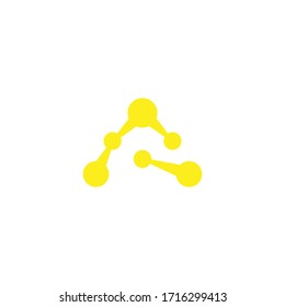 Abstract Technology triangle logo design template