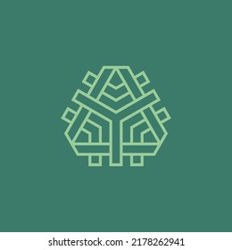 abstract technology triangle logo. letter Y modern logo