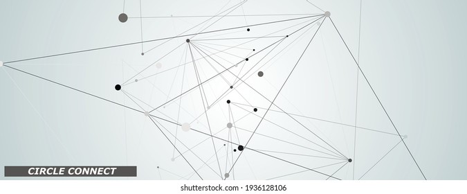 Abstract technology triangle pattern. Connection structure. Vector science background. Polygonal vector background